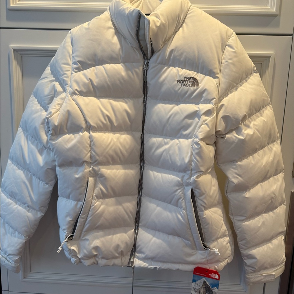 The North Face Women's White Nuptse Jacket